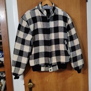 Vintage Cal Jac Plaid Flannel Sherpa Large